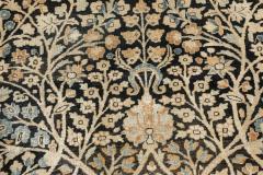 Authentic 19th Century Persian Tabriz Botanic Handwoven Wool Rug - 2462001