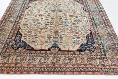 Authentic 19th Century Persian Tabriz Floral Handwoven Wool Rug - 2465088