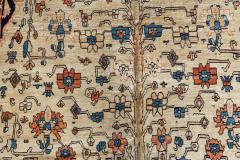 Authentic 19th Century Persian Tabriz Floral Handwoven Wool Rug - 2465091