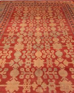 Authentic 19th Century Red Silk Samarkand Khotan Rug - 2460797