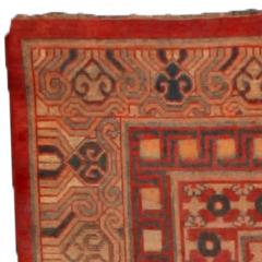 Authentic 19th Century Red Silk Samarkand Khotan Rug - 2460798