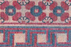 Authentic 19th Century Red Silk Samarkand Khotan Rug - 4008719