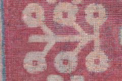 Authentic 19th Century Red Silk Samarkand Khotan Rug - 4008752