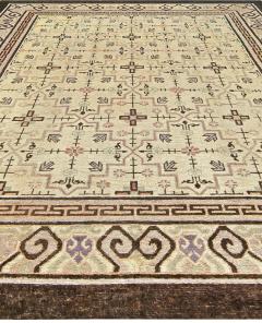 Authentic 19th Century Samarkand Handmade Wool Rug - 2460778