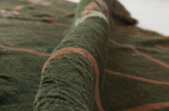 Authentic 19th Century Savonnerie Green Wool Carpet - 2460721