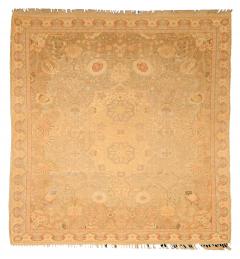 Authentic 19th Century Turkish Hereke Botanic Handmade Wool Rug - 2464641