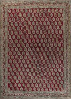 Authentic 19th Century Turkish Oushak Red Handwoven Wool Carpet - 2464533