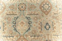 Authentic Early 20th Century Persian Tabriz Beige Brown Green Handmade Wool Rug - 2453537