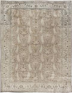 Authentic Early 20th Century Tabriz Botanic Handwoven Wool Rug - 2454446
