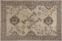 Authentic Early 20th Century Turkish Oushak Botanic Handmade Wool Rug - 3876067