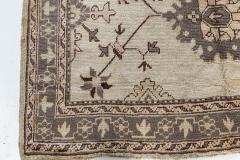 Authentic Early 20th Century Turkish Oushak Botanic Handmade Wool Rug - 3876073