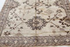 Authentic Early 20th Century Turkish Oushak Botanic Handmade Wool Rug - 3876074