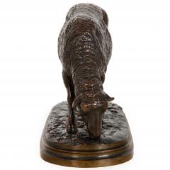 Authentic Lifetime Bronze Sculpture of Grazing Ewe by Rosa Bonheur ca 1860s - 4590517