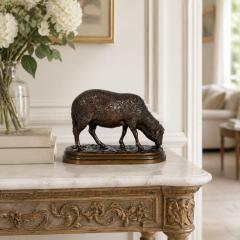 Authentic Lifetime Bronze Sculpture of Grazing Ewe by Rosa Bonheur ca 1860s - 4590518