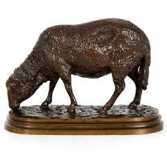 Authentic Lifetime Bronze Sculpture of Grazing Ewe by Rosa Bonheur ca 1860s - 4590519