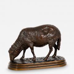 Authentic Lifetime Bronze Sculpture of Grazing Ewe by Rosa Bonheur ca 1860s - 4590676