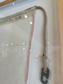 Authentic Nautical Signal Flag from 1940s Framed Professionally - 4619836