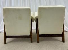 Authentic Pair of Pierre Jeanneret Upholstered Bridge Chairs Mid Century Modern - 2918740