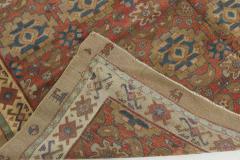 Authentic Persian Bakshaish Beige Blue Brown Red Handmade Wool Rug - 2447137