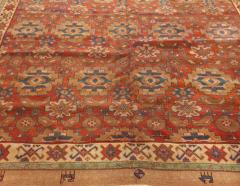 Authentic Persian Bakshaish Beige Blue Brown Red Handmade Wool Rug - 2447139