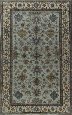 Authentic Persian Heriz Rug in Beige Blue Brown Green and Red - 2454346