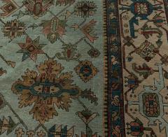 Authentic Persian Heriz Rug in Beige Blue Brown Green and Red - 2454350