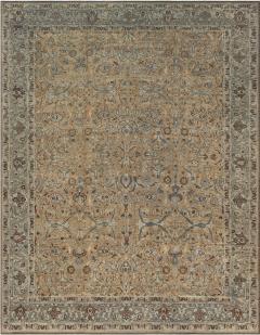 Authentic Persian Khorassan Orange Yellow Handmade Wool Rug - 2465120