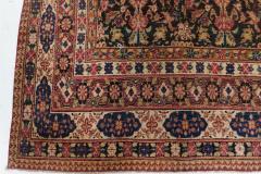 Authentic Persian Kirman Botanic Pink Blue Beige Handmade Wool Carpet - 2460725