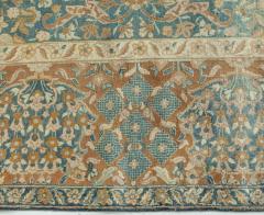 Authentic Persian Kirman Green Blue Brown Handmade Wool Rug - 2465146