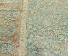 Authentic Persian Kirman Green Blue Brown Handmade Wool Rug - 2465148