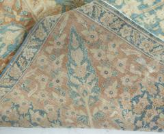 Authentic Persian Kirman Green Blue Brown Handmade Wool Rug - 2465149