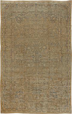 Authentic Persian Kirman Yellow Green Blue Handmade Wool Rug - 2453393