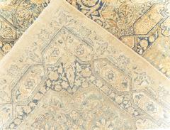 Authentic Persian Kirman Yellow Green Blue Handmade Wool Rug - 2453395