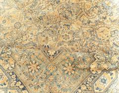 Authentic Persian Kirman Yellow Green Blue Handmade Wool Rug - 2453397