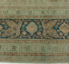 Authentic Persian Meshad Botanic Green Handmade Wool Rug - 2454125
