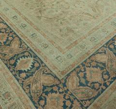 Authentic Persian Meshad Botanic Green Handmade Wool Rug - 2454126