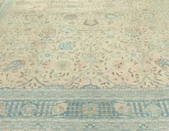 Authentic Persian Tabriz Beige Green Handmade Wool Rug - 2453900