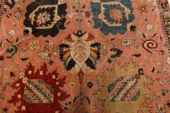 Authentic Persian Tabriz Botanic Pink Red Hand Knotted Wool Carpet - 2453643