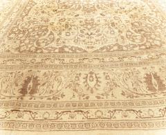 Authentic Persian Tabriz Brown Handmade Wool Rug - 2445567