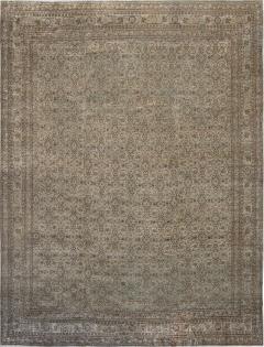 Authentic Persian Tabriz Brown Handmade Wool Rug - 2446555