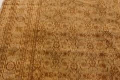 Authentic Persian Tabriz Brown Handmade Wool Rug - 2446559