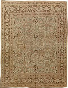 Authentic Persian Tabriz Brown Handmade Wool Rug - 2454583