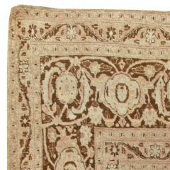 Authentic Persian Tabriz Brown Handmade Wool Rug - 2454586