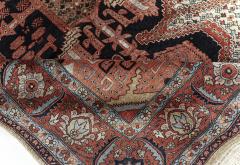 Authentic Persian Tabriz Handmade Silk Rug in Beige Blue and Red - 2442813