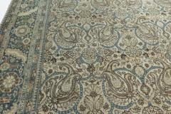 Authentic Persian Tabriz Rug in Beige Blue Brown Gray - 2454480