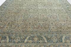 Authentic Persian Tabriz Rug in Beige Blue Brown Gray - 2454481