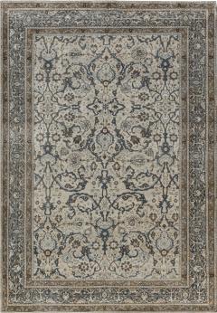 Authentic Persian Tabriz Rug in Beige Blue Brown and Gray - 2454743