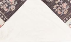 Authentic Russian Bessarabian Botanic Brown Handmade Wool Rug - 4008950