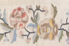 Authentic Russian Bessarabian Botanic Brown Handmade Wool Rug - 4009068