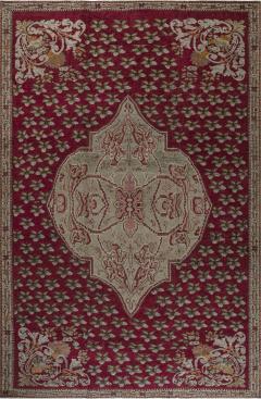 Authentic Turkish Ghiordes Red Handmade Wool Rug - 2460739